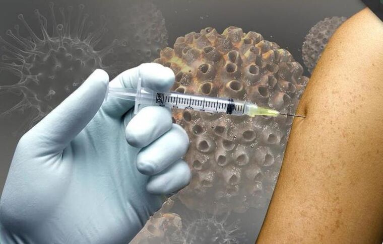 Impfung gegen onkogene HPV-Stämme.